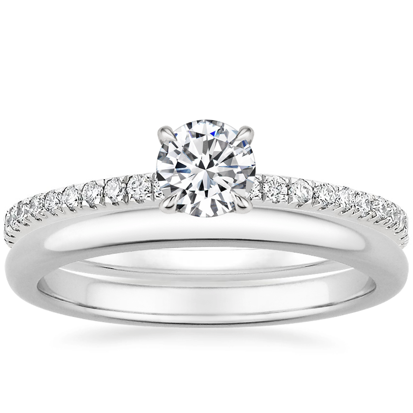 18K White Gold Luxe Viviana Diamond Ring 1 3 ct. tw. with 2mm